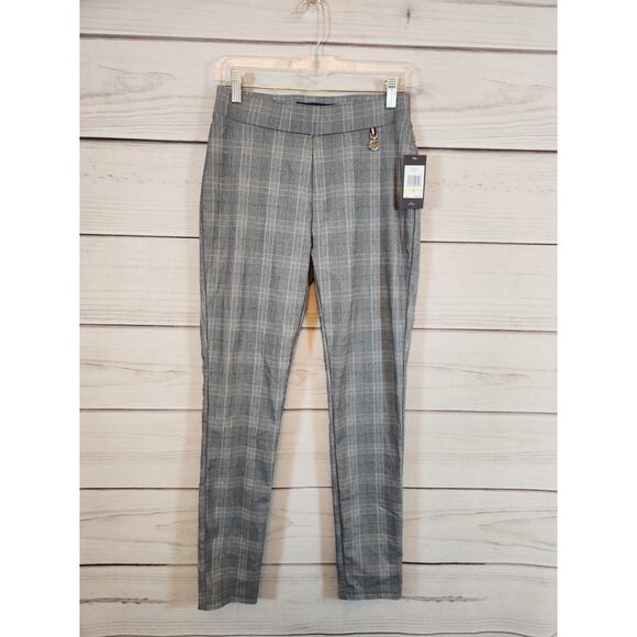 Tommy Hilfiger Women's Gray Plaid Mid Rise Stretch Skinny Dress Pants Size 4 NWT - Picture 1 of 7